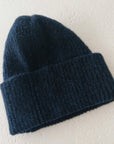WOOL BEANIE 0-6m - NAVY