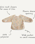BIB WITH SLEEVES - PASTEL BLOOMS