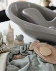CRADLE CAP BRUSH - natural&cambridge blue