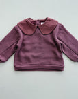 FLEECE SWEATER BABY GIRL - BORDEAUX