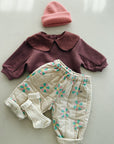FLEECE SWEATER BABY GIRL - BORDEAUX