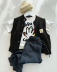 FLEECE TROUSERS KIDS - DARK BLUE
