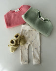 PRINTED RIB FLAMÉ LEGGINGS - NEWBORN