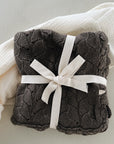 CHIFFONETTE KNITTED BLANKET - earth brown