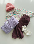FLEECE TROUSERS BABY GIRL - BORDEAUX