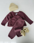 WOVEN TROUSERS BABY - bordeaux