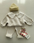 FLEECE SWEATER BABY GIRL - BEIGE MELANGE