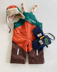 Color Block Snow Dungarees - KIDS