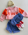 Tiny Color Block Sweatshirt - pink