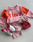 Tiny Color Block Sweatshirt - pink