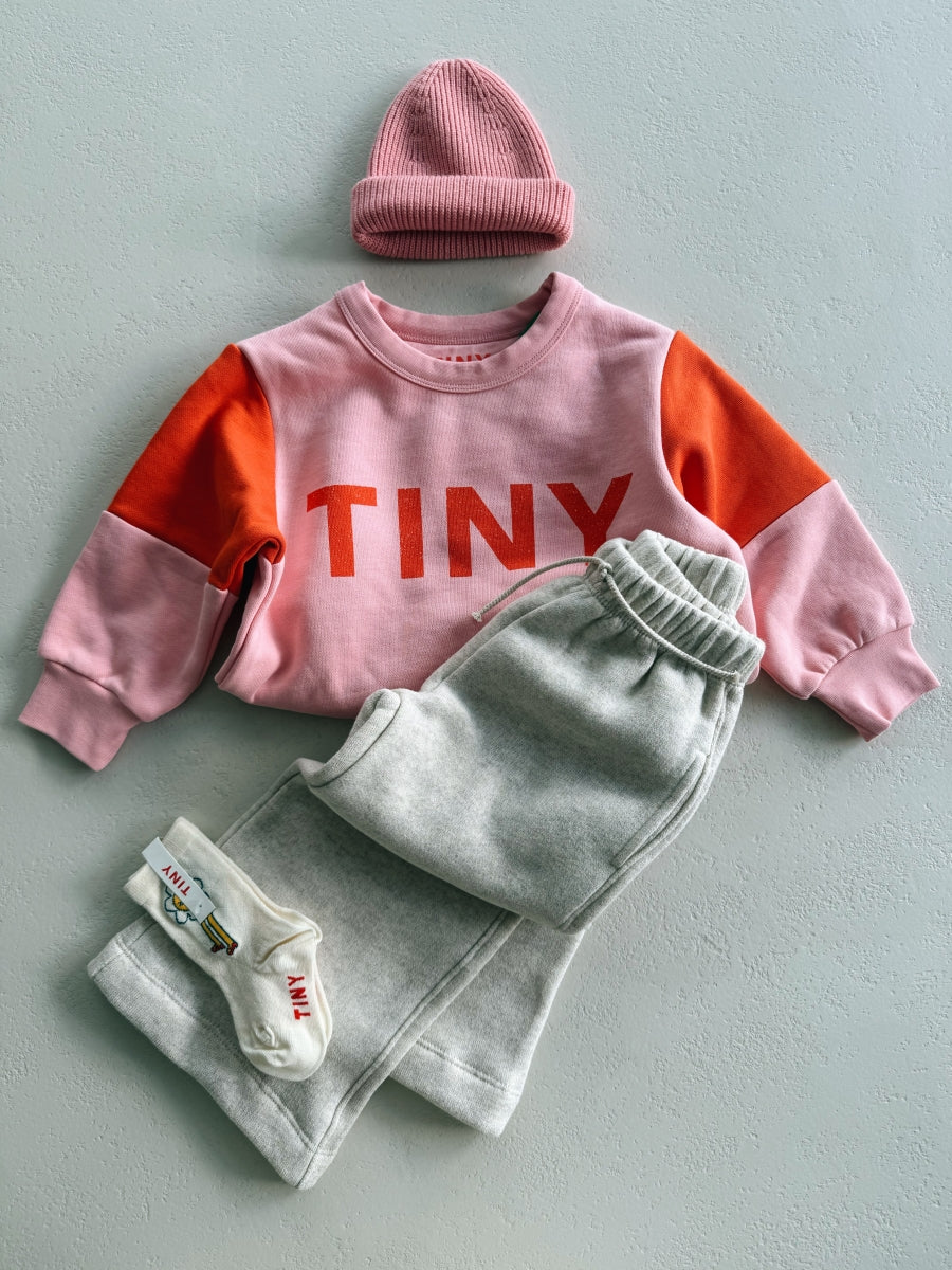 Tiny Color Block Sweatshirt - pink