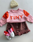 Tiny Color Block Sweatshirt - pink
