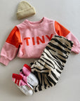 Tiny Color Block Sweatshirt - pink