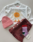 Flower Graphic Sleeve Tee - kids