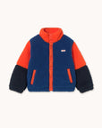Color Block Polar Sherpa Jacket - summer red