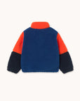 Color Block Polar Sherpa Jacket - summer red