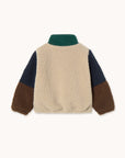 Color Block Polar Sherpa Jacket - dark green