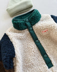 Color Block Polar Sherpa One piece - dark green