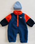 Color Block Polar Sherpa One piece - summer red