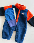 Color Block Polar Sherpa One piece - summer red