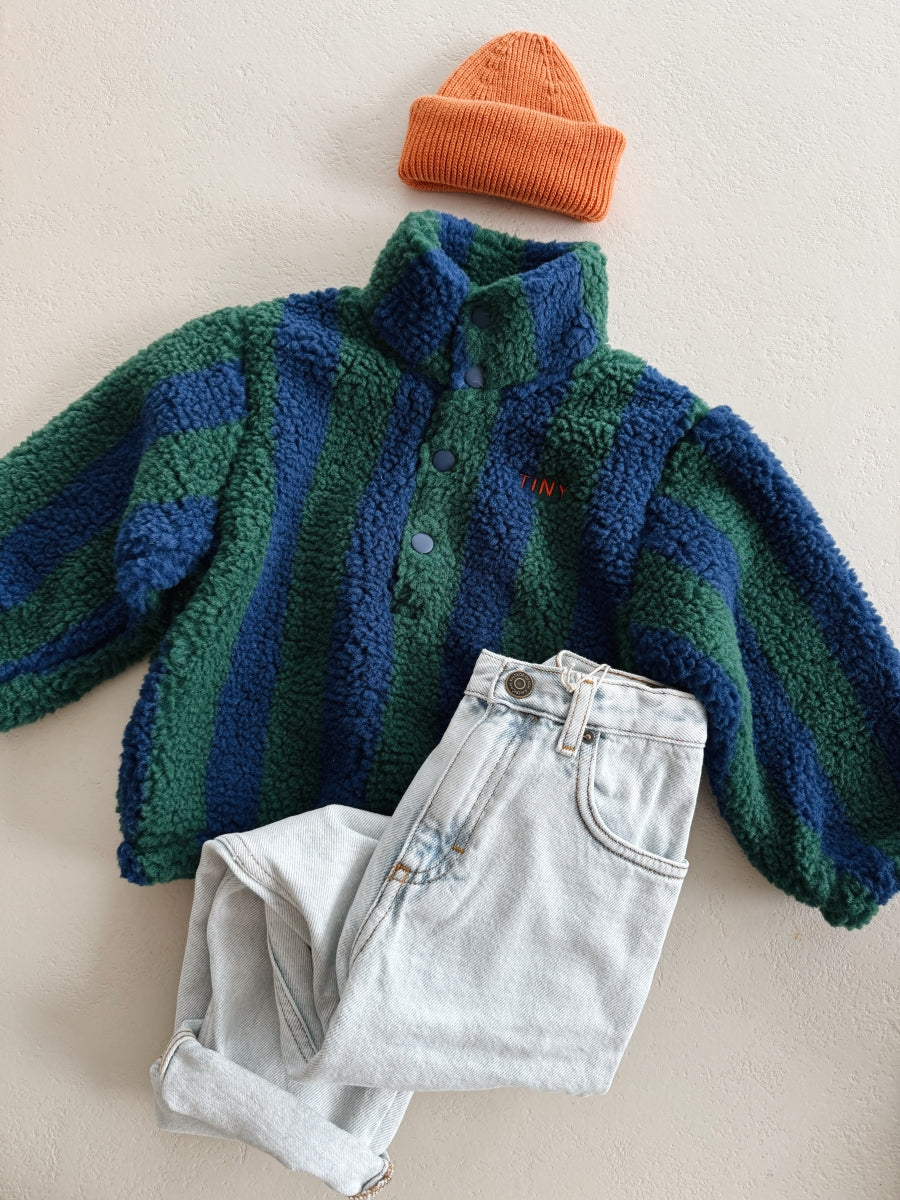 Stripes Sherpa Sweatshirt - Kids