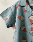 Morning Egg all over denim shirt - baby