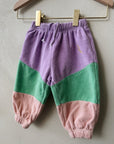 Lila color block jogging pants - baby
