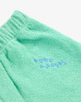 Green color block jogging pants