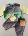 Color block woven pants - baby