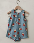 Morning Egg all over denim playsuit - baby