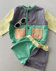 Color block woven jacket - baby