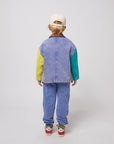 Color block denim jacket