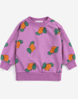 Tangerine all over sweatshirt - baby