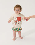 Color Herbalist all over ruffled shorts - baby