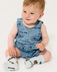 Pickles The Dog all over denim playsuit - baby
