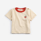 Pixel Erdbeere gestricktes T-Shirt - BABY