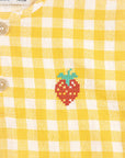 Pixel Strawberry vichy woven blouse - BABY