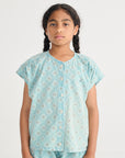 Daisy Mosaic all over woven top - KIDS