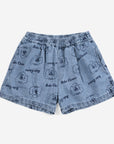 Pickles The Dog all over denim short - KIDS