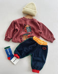 Color block jogging pants - baby