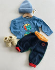 Color block jogging pants - baby