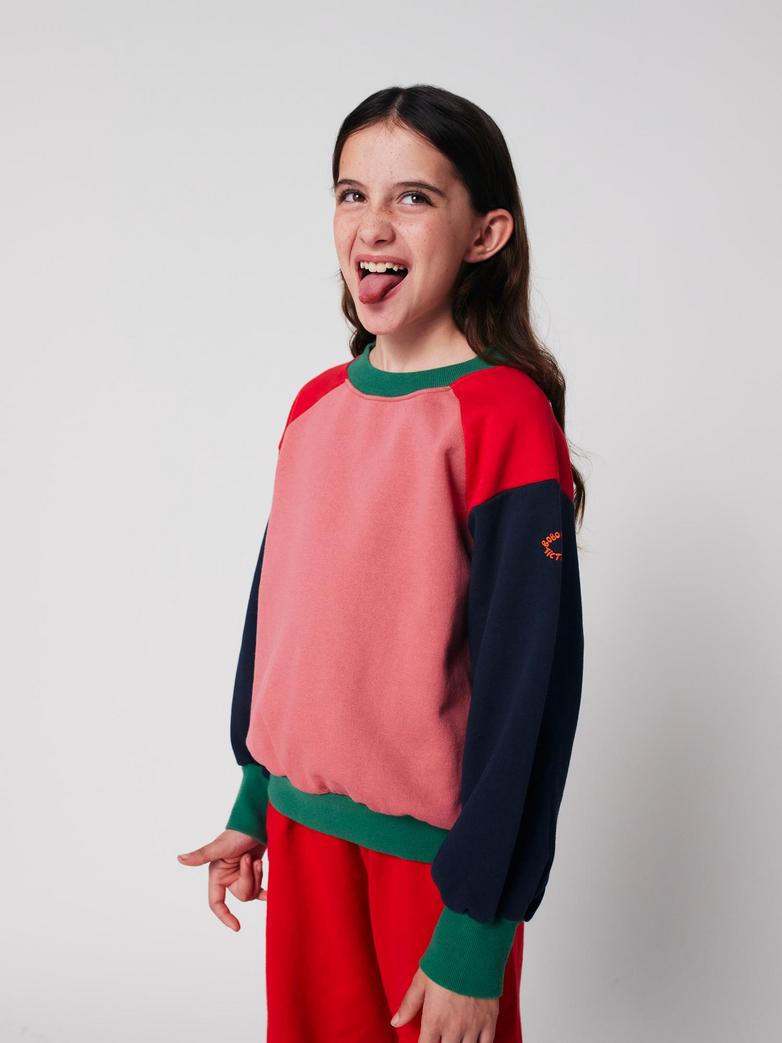 Tic Tac Toe color block sweatshirt - kids