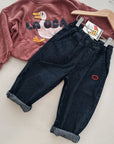 Tic Tac Toe denim pants - kids