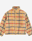Color stripes sheepskin jacket - kids