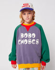 Color block ranglan sweatshirt - kids