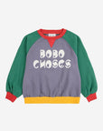 Color block ranglan sweatshirt - kids
