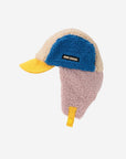 Color block sheepskin chapka - baby