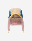 Color block sheepskin chapka - baby