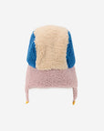 Color block sheepskin chapka - baby