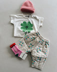 Baby color block long socks - pink